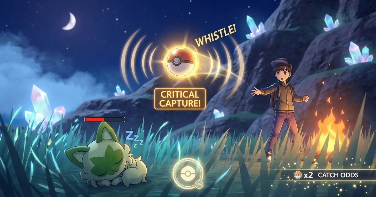 Critical Capture Odds - How to catch Pokemon in Scarlet and Violet with sleep status and weakening moves